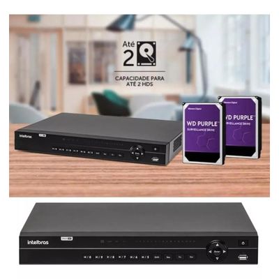 Dvr Gravador de vídeo 32 canais Intelbras MHDX 1232 + HD 6TB