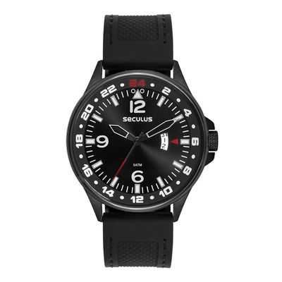 Relógio Seculus Masculino Ref: 44279gpsvpu3 Esportivo Black