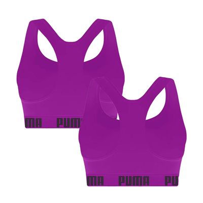Kit 2 Tops Puma Nadador Sem Costura Feminino GG / Lilás