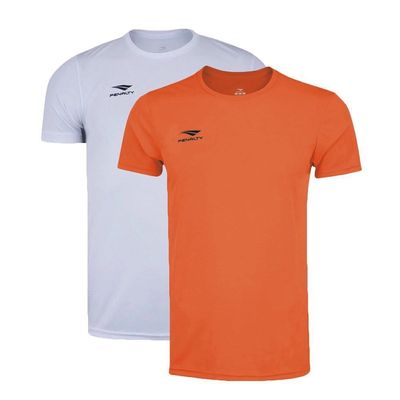 Kit 2 Camisetas Penalty X Masculina GG / Branco e Laranja