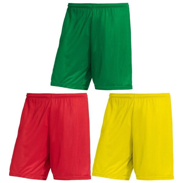 Kit 3 Calções PMC Futebol Plus Size Masculino G3 / Verde/Vermelho