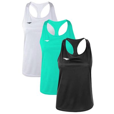 Kit 3 Regatas Penalty X Feminino P / Branco e Verde