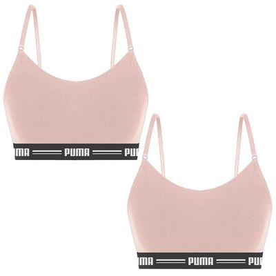 Kit 2 Tops Puma Modal Stretch Feminino GG / Bege