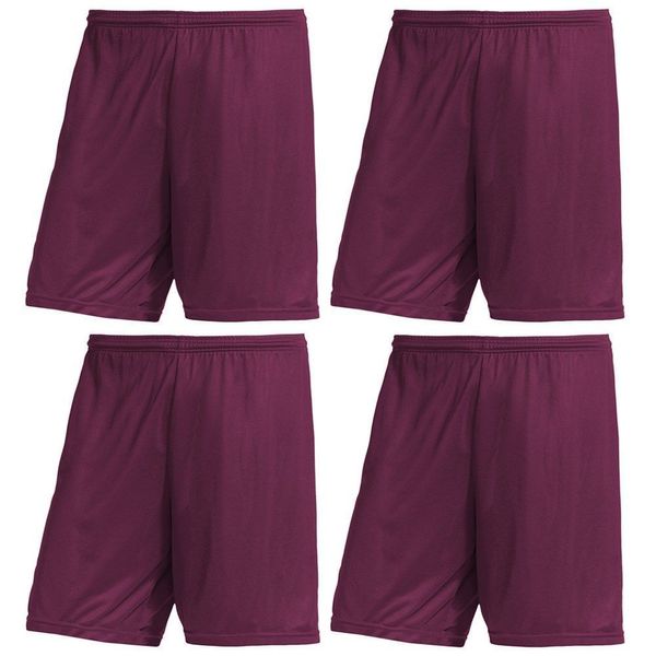 Kit 4 Calções PMC Futebol Plus Size Masculino G3 / Vinho
