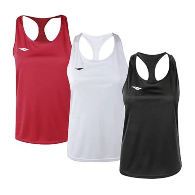Kit 3 Regatas Penalty X Feminino G / Vermelho/Branco