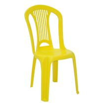 Jogo 4 Cadeiras  Bistrô Tramontina Atlântida em Polipropileno Amarelo