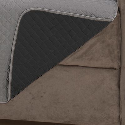 Protetor de Sofá Padrão 2 e 3 Lugares Lugares Classic 100% Poliéster - Cinza