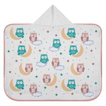 Toalha de Banho Baby Tecebem com Capuz Estampada Isa 70cmx90cm Branco