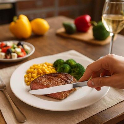 Jogo 24 Facas de Mesa Aço Inox 20,5cm Turim Brinox Cozinha