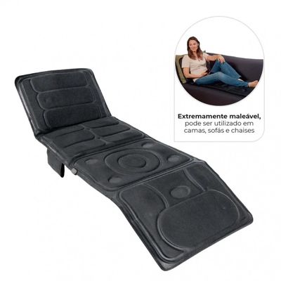 Esteira Massageadora Dobrável com 10 Pontos de Massagem Dellamed Preto / Bivolt