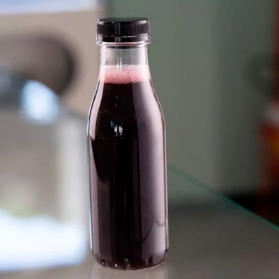 70un Garrafa PET Plástica Transparente com Tampa 400ml G3540 Galvanotek