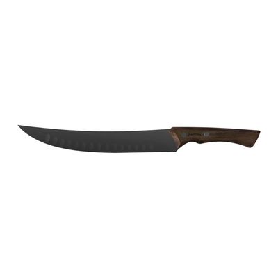 Faca para Carne Tramontina Churrasco Black com Lamina em Aço Inox Escurecido e Cabo de Madeira 10 polegada
