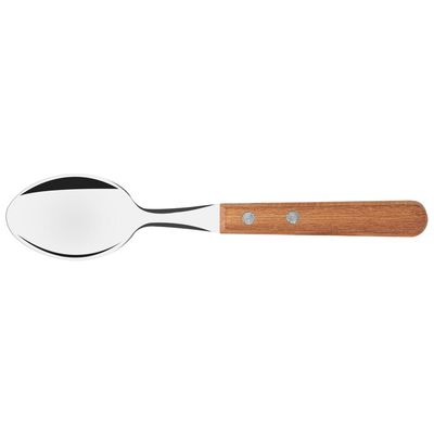 Conjunto de Colheres de Mesa Tramontina Dynamic com Laminas em Aço Inox e Cabos de Madeira Natural 3 Peças