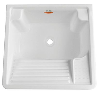 Tanque para Lavanderia Lavar Roupas Calçados Pequeno 22L Branco Com Gabinete Stilofibra Tanquinho