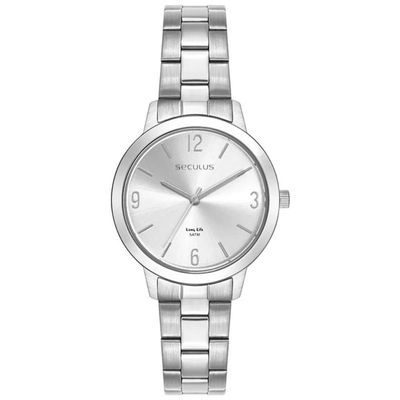 Relógio Seculus Feminino Ref: 44310l0svna2 Casual Aço Prateado
