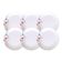 Jogo 6 Pratos Fundos 22cm Porcelana Tramontina Floratta Sopas Caldos Mesa Posta