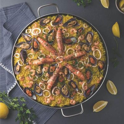 Jogo Paellera e Frigideira Tramontina Profissional Alumínio Antiaderente Starflon Premium Cozinha