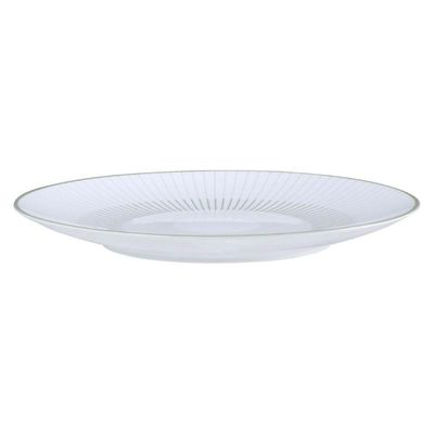 Aparelho de Jantar 16 Peças em Porcelana Decorada Tramontina Lineare Mesa Posta Almoço Café Chá