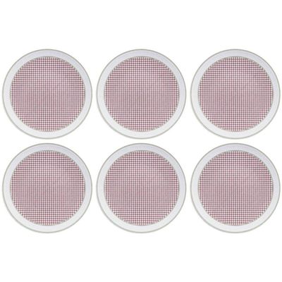 Jogo 6 Pratos Raso Tramontina Positano Mesa Posta Porcelana