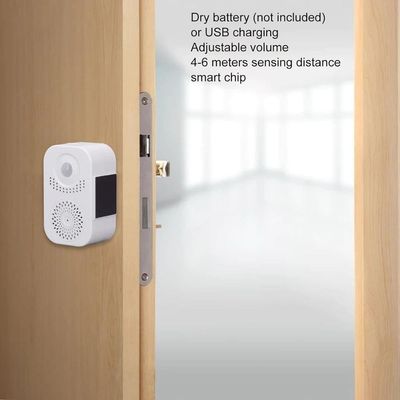 Campainha Sensor Presenca Inteligente Lembrete Voz Infravermelho Detector Movimento Por Indução Gravador Alerta Mensagen