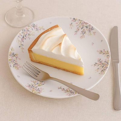 Jogo 6 Pratos Sobremesa Porcelana Decorada Tramontina Fogli 19cm Doces Tortas Mesa Posta