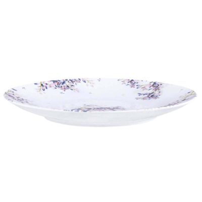 Jogo 6 Pratos Sobremesa Porcelana Decorada Tramontina Fogli 19cm Doces Tortas Mesa Posta