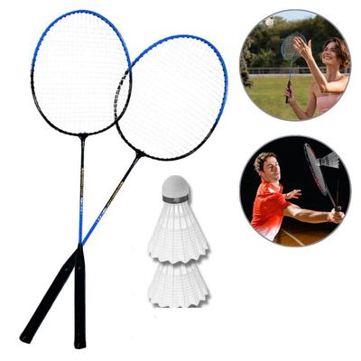 Kit Badminton 2 Raquetes Peteca Jogo De Frescobol Raqueteira Esporte Com Bolsa