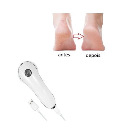 Removedor Calos Eletrico Lixa Pes Esfoliador Massageador Raspador Pele Grossa Rachaduras Rotativa Recarregavel