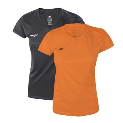 Kit 2 Camisetas Penalty X Feminina P / Laranja e Preto