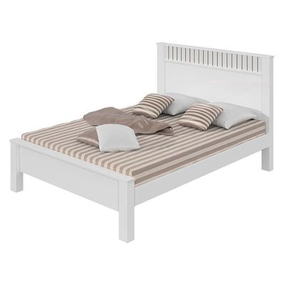 Cama De Casal Madeira Em Mdp E Branco Athenas Branco