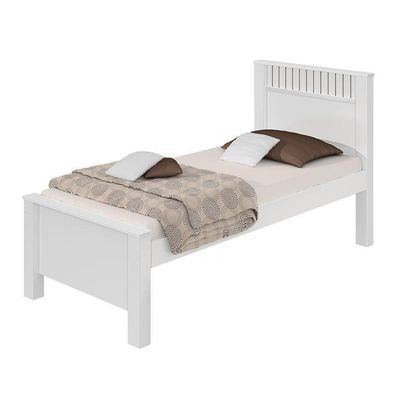 Cama De Solteiro Madeira Em Mdp E Branco Athenas Branco