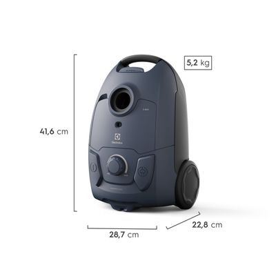 Aspirador de Pó com Saco Electrolux 1800W Compacto Experience Filtro HEPA Azul (EQP40) 220V