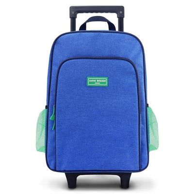 Conjunto De Mochila Com Rodinhas Junior E Lancheira Térmica C/ 2 Compartimentos Azul