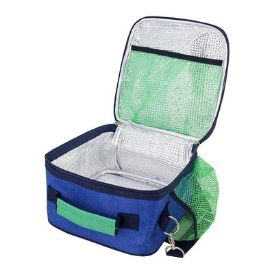 Conjunto De Mochila Com Rodinhas Junior E Lancheira Térmica C/ 2 Compartimentos Azul