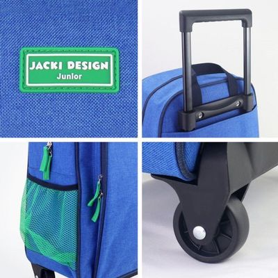 Conjunto De Mochila Com Rodinhas Junior E Lancheira Térmica C/ 2 Compartimentos Azul