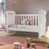 Berço Cama Infantil Americano C/Rodízios Branco Carolina