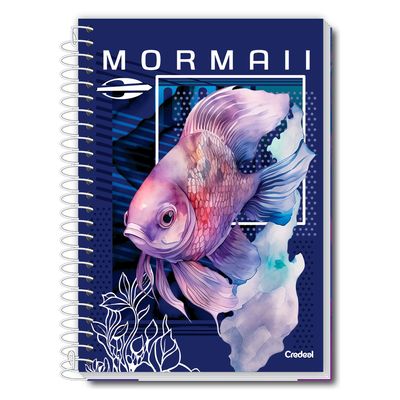 Caderno Universitário Feminino Mormaii 160F/10 Matérias Credeal