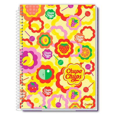 Caderno Universitário Feminino Chupa Chups 160F/10 Matérias Credeal