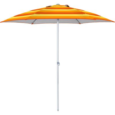 Guarda-Sol Milagres Premium em Alumínio 2,40m Laranja e Amarelo Bel 2,40m