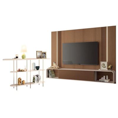 Home Suspenso Castanho Off White E Aparador Infinity Off White- Hb Móveis