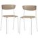 Kit 02 Cadeiras Empilhável Fixa Atom F02 Base Aço Branco Nude - Lyam Decor