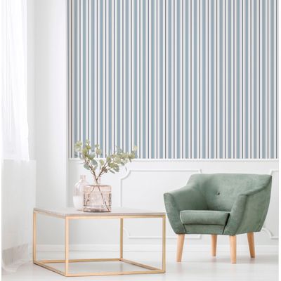 Papel de Parede Essential Listras Azul ES98162