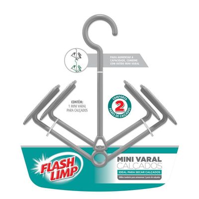 Mini Varal para Calçados LAV6797-CZ FlashLimp Cinza