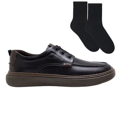 Kit Sapatênis Democrata Denim Clash Masculino + Par de Meia 38 / Preto