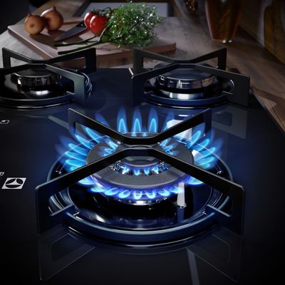 Cooktop 5 Bocas Gás Electrolux Mesa de Vidro Efficient Tripla Chama e Grade Aço Fosco (KE5GT) Bivolt