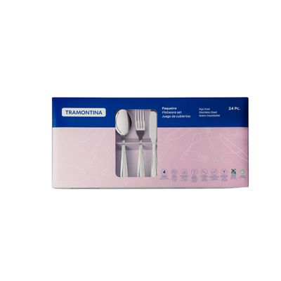 Faqueiro Tramontina Laguna 24 Peças Aço Inox com Facas de Churrasco