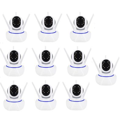 kit 10 Câmera IP Wifi 720P Robo C/ Áudio Grava CartãoSD Atacado Revenda Barato