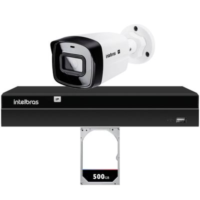 Kit 1 Câmera IP Vipc 1230B Intelbras NVD 1404P HD 500GB