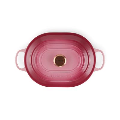 PANELA LE CREUSET OBLONG SIGNATURE EM FERRO FUNDIDO 31CM - Rosa Berry
