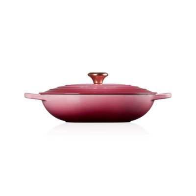 PANELA LE CREUSET OBLONG SIGNATURE EM FERRO FUNDIDO 31CM - Rosa Berry